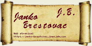 Janko Brestovac vizit kartica
